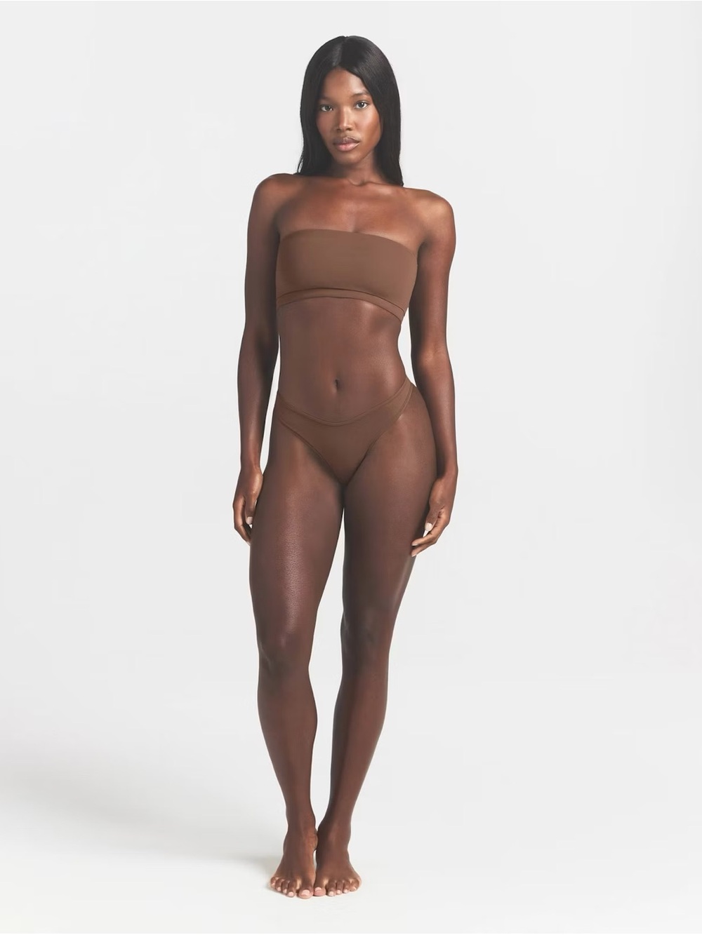 NWOT SKIMS Seamless Strapless Bandeau in Brown